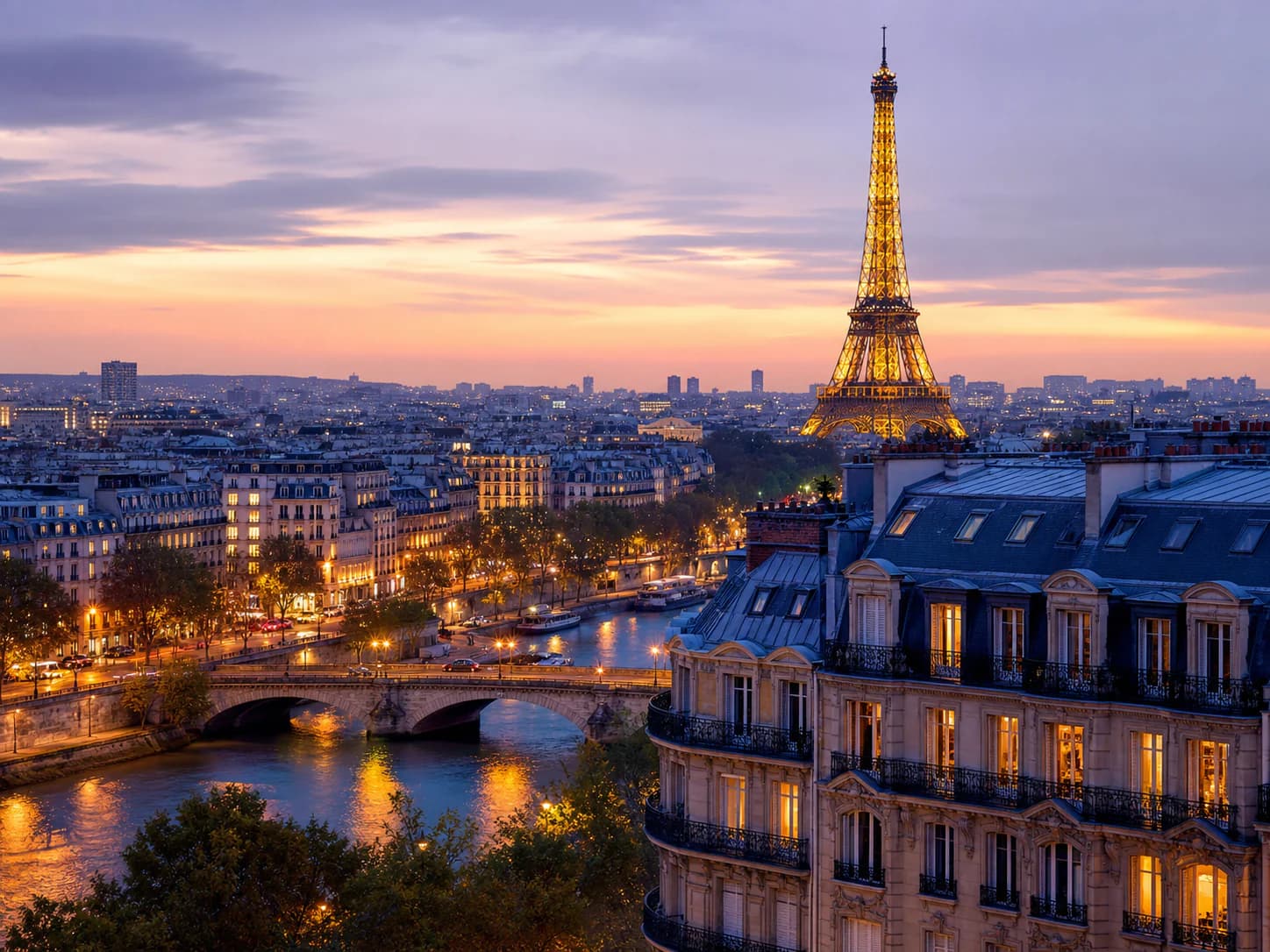 Economy travel to Paris